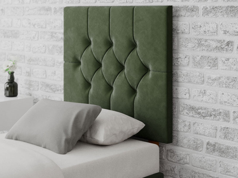 Olivier Headboard 80 cm - Plush Velvet - Forest Green