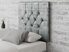 Olivier Headboard 80 cm - Distressed Velvet - Platinum