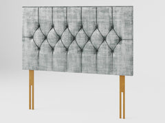 Olivier Headboard 80 cm - Distressed Velvet - Platinum