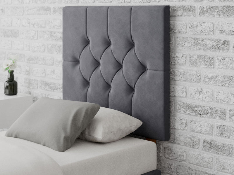 Olivier Headboard 80 cm - Plush Velvet - Steel