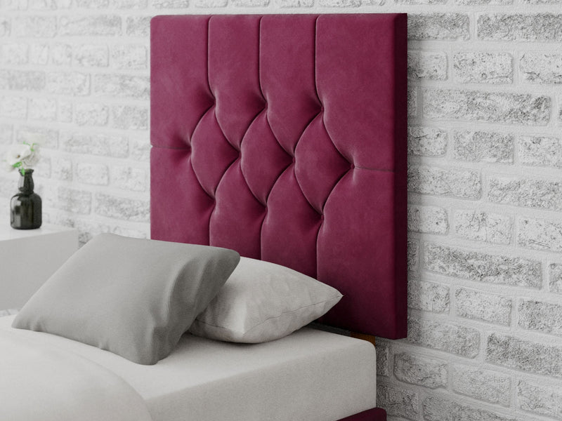 Olivier Headboard 80 cm - Plush Velvet - Berry