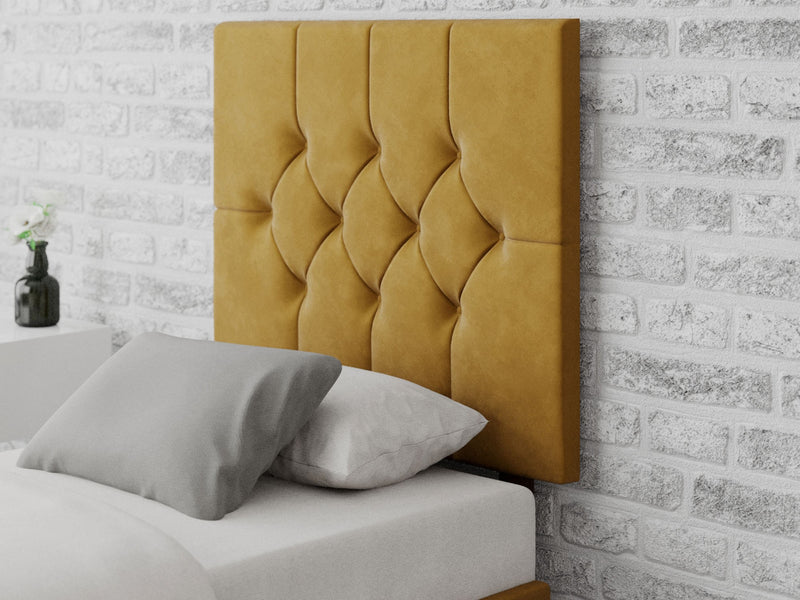 Olivier Headboard 80 cm - Plush Velvet - Ochre