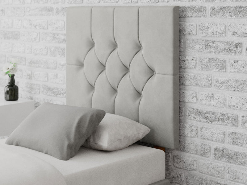 Olivier Headboard 80 cm - Plush Velvet - Light Silver