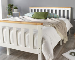 Pacific Solid Wood White Bed Frame - Single to Super King Sizes