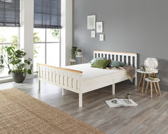 Pacific Solid Wood White Bed Frame - Single to Super King Sizes