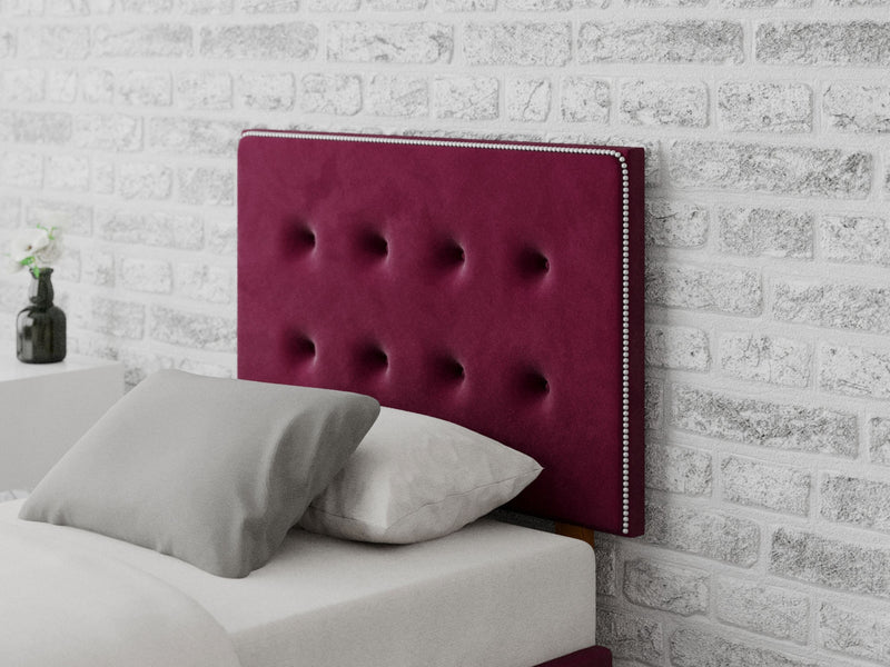 Presley Headboard 60 cm - Plush Velvet - Berry