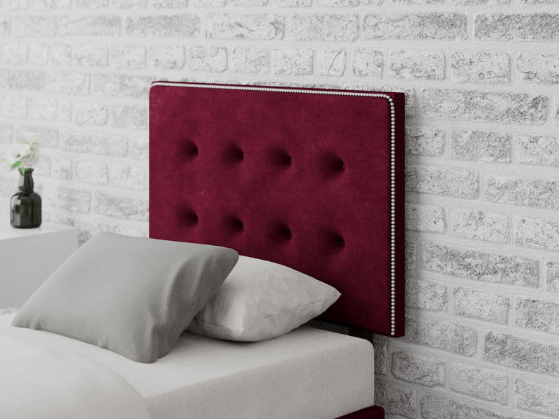 Presley Headboard 60 cm - Kimiyo Linen - Bordeaux