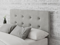 Presley Headboard 60 cm - Plush Velvet - Light Silver