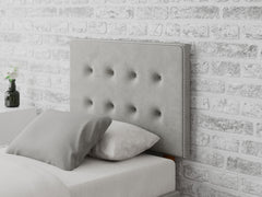 Presley Headboard 60 cm - Plush Velvet - Light Silver