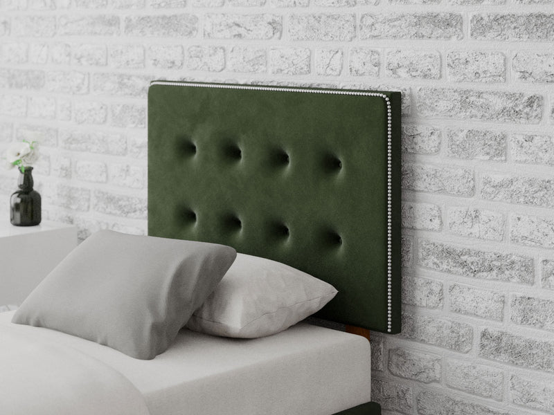 Presley Headboard 60 cm - Plush Velvet - Forest Green