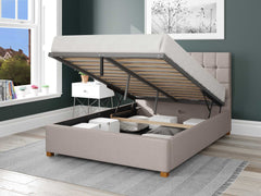 Sinatra Fabric Ottoman Bed - Eire Linen - Off White