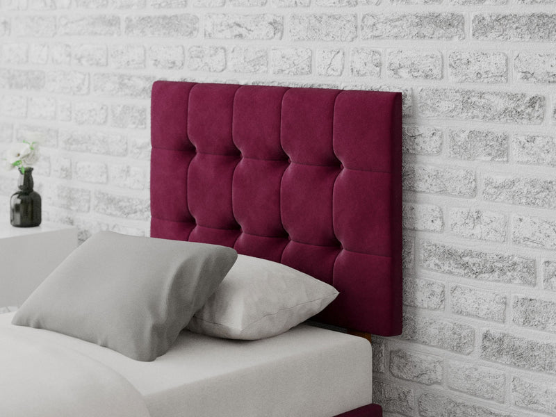 Sinatra Headboard 60 cm - Plush Velvet - Berry